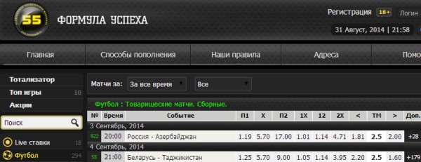 вид сайта Formula55.tj вид сайта Formula55