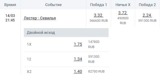 Ставки на исход в бк леон