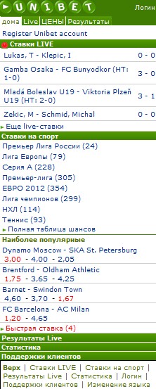 Unibet mobile